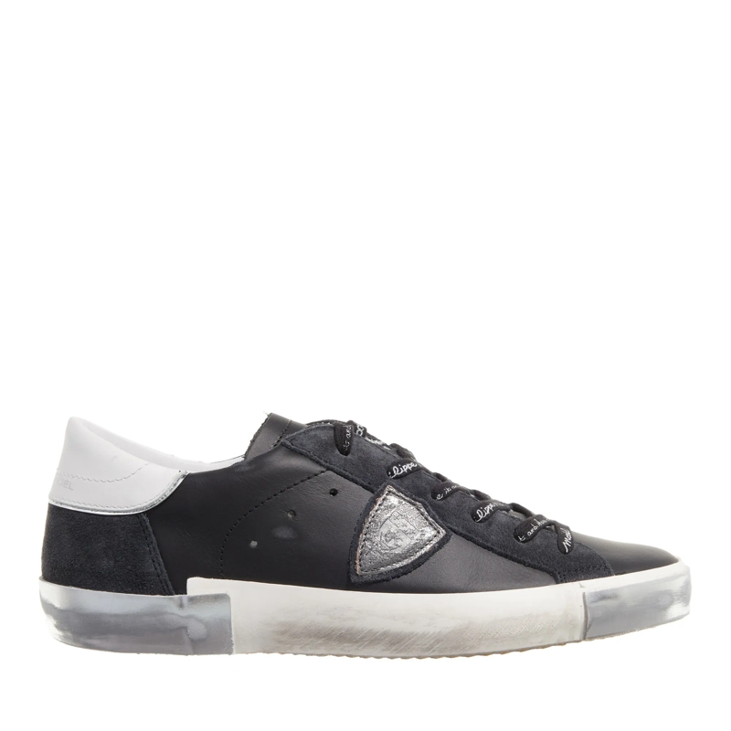 Philippe Model Low-Top-Sneaker Prsx Low Woman Foxy Lamine' Noir Argent