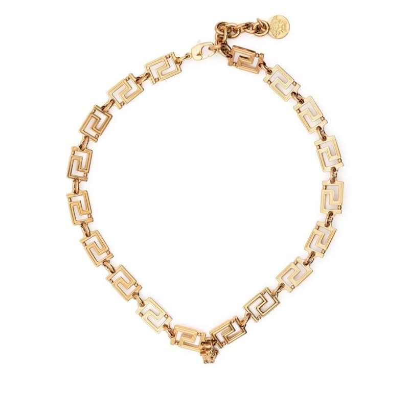 Versace Mittellange Halskette Gold-Tone Necklace With Signature Greca Detailing Not Applicable