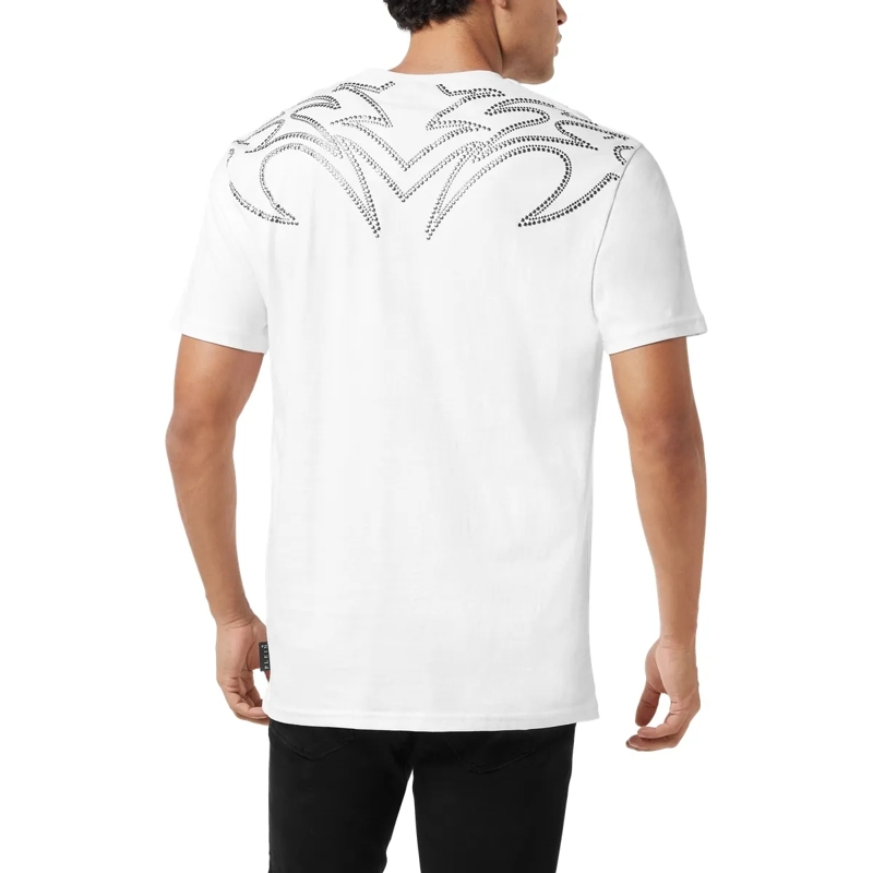 Philipp Plein T-Shirt T-Shirt Round Neck Ss Stud-Embellished weiss(Image 2)