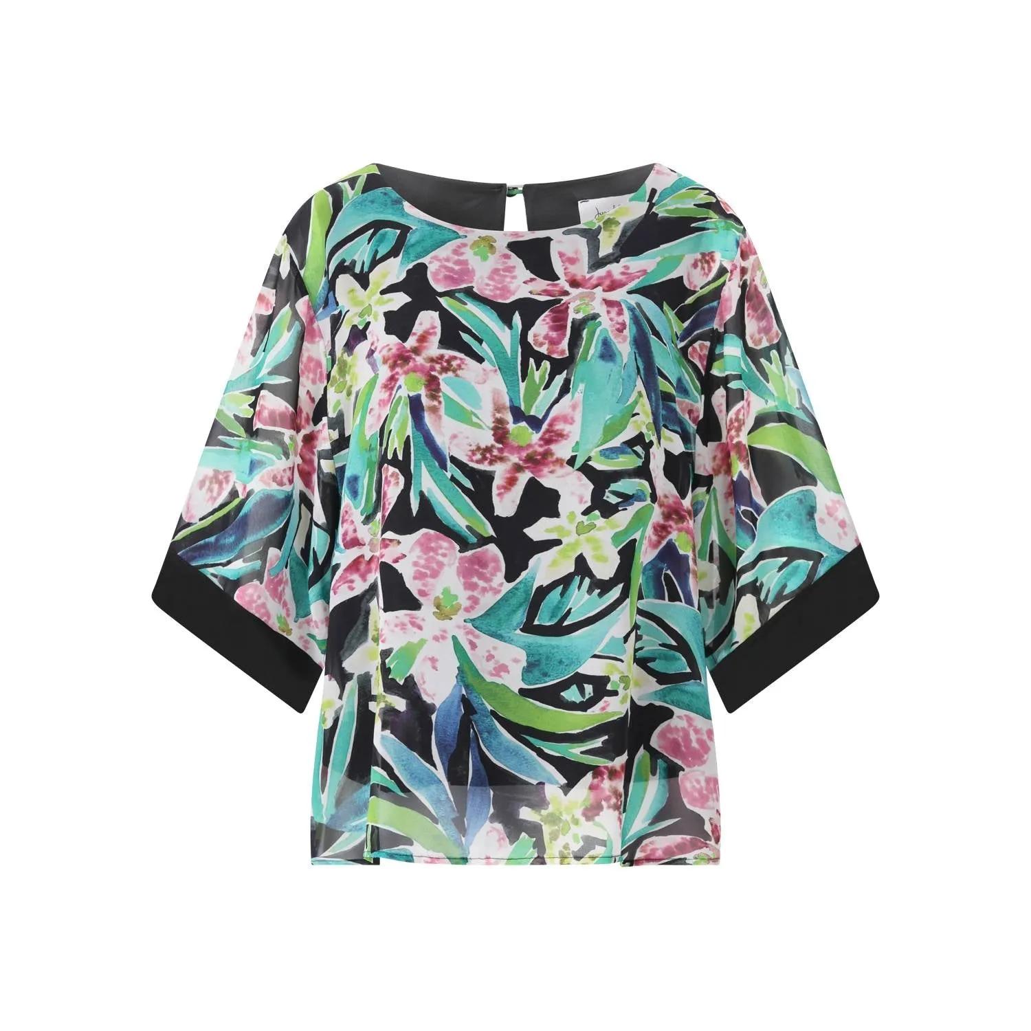 Thumbnail - Joseph Ribkoff - Weites Blusenshirt mit Blumenprint - Größe 40 - bunt
