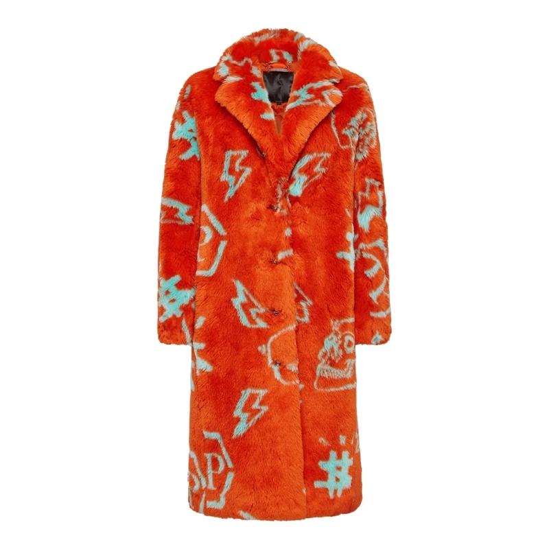 Philipp Plein Wintermantel Mantel Monogram orange