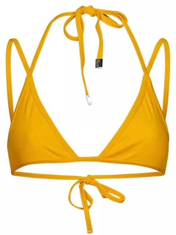 The Attico Yellow Ribbed Lycra Bikini Yellow