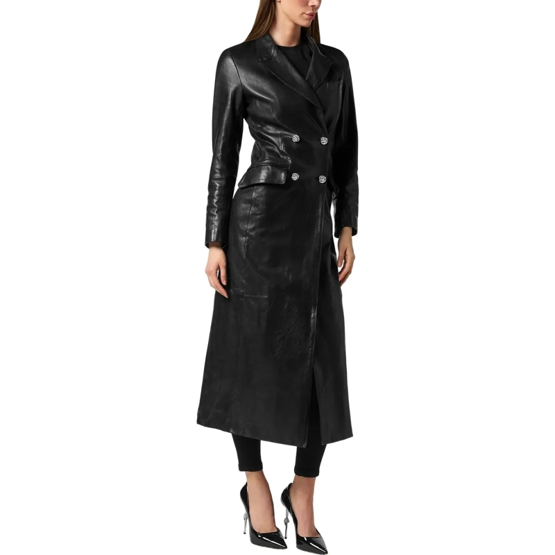 Philipp Plein Wintermantel Long Coat Signature schwarz(Image 3)