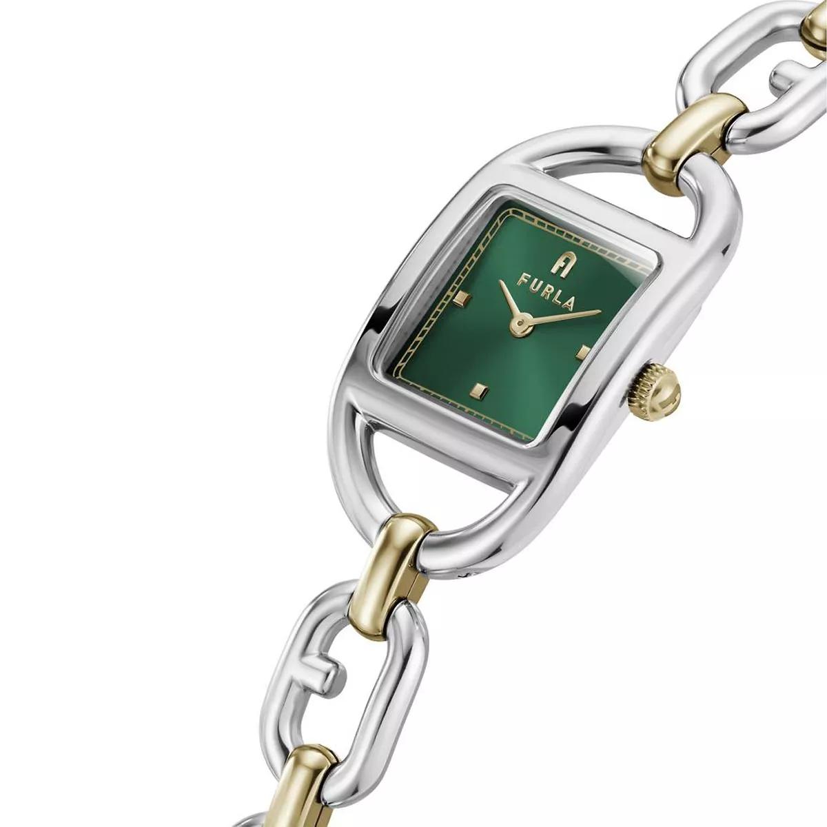 Furla Chain Square Logo Bi-colored Quartz Watch