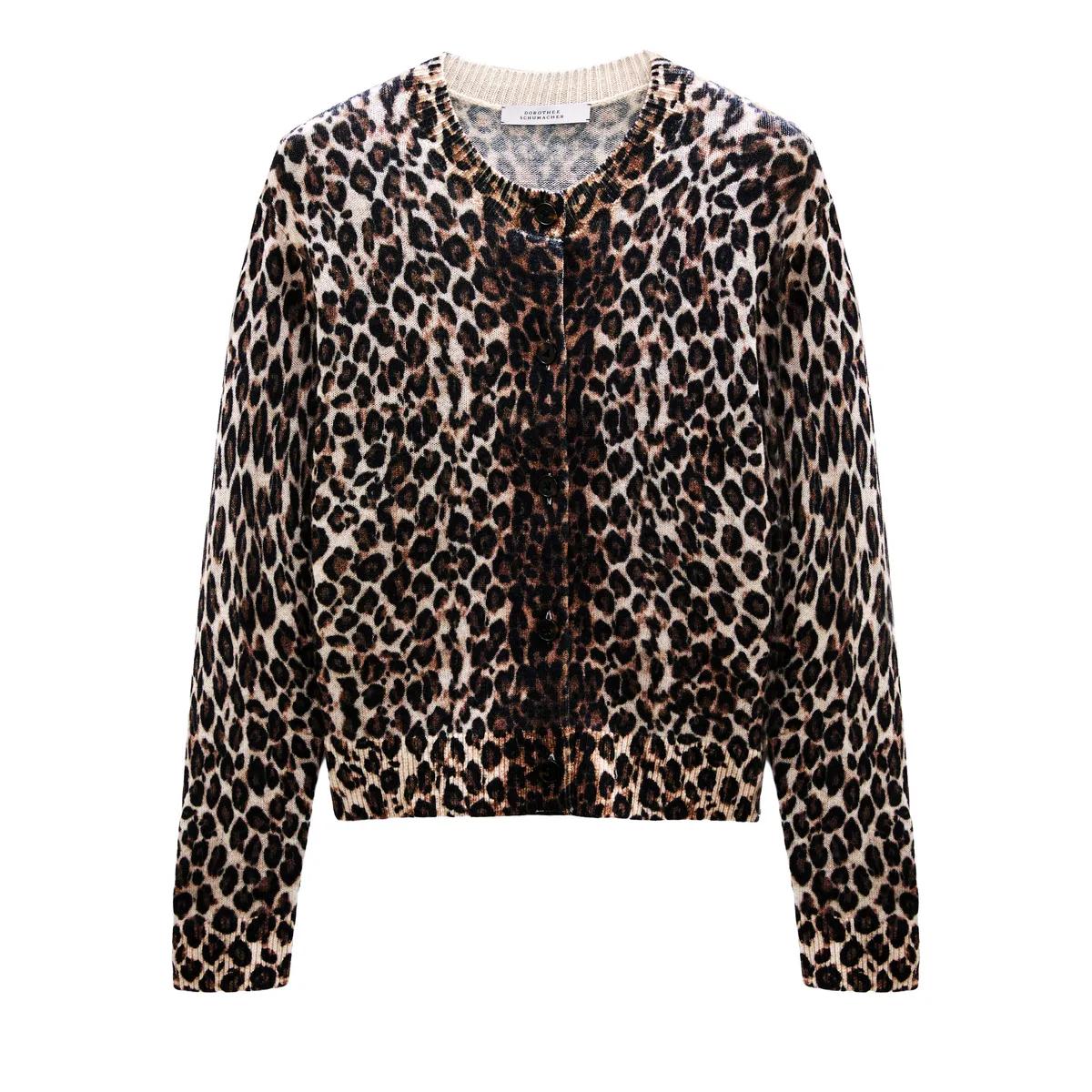 Dorothee Schumacher LEOPARD STATEMENTS cardigan leo allover brown ...
