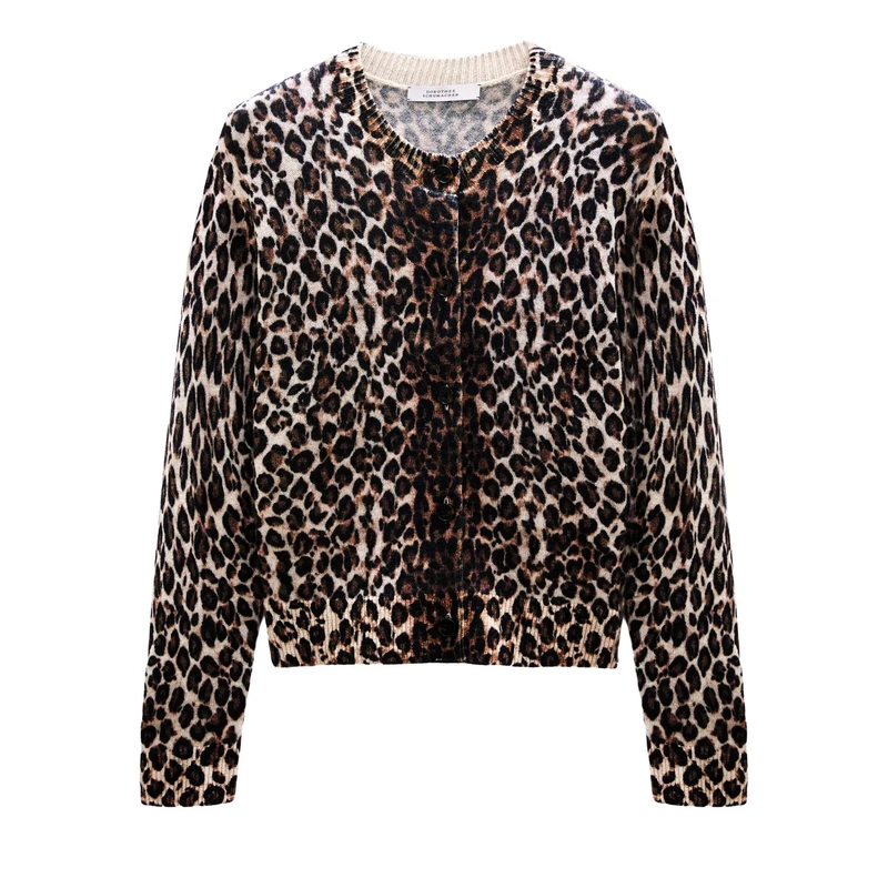 Dorothee Schumacher Trui LEOPARD STATEMENTS cardigan leo allover brown