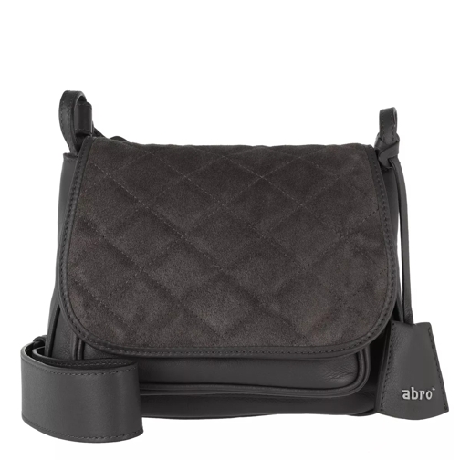 Abro Suede Quilted Crossbody Bag S Grey Hobo Bag