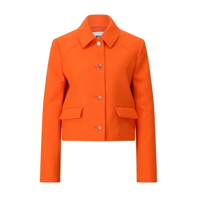 MSGM Blazer Blazer mit Logo-Knöpfen Orange