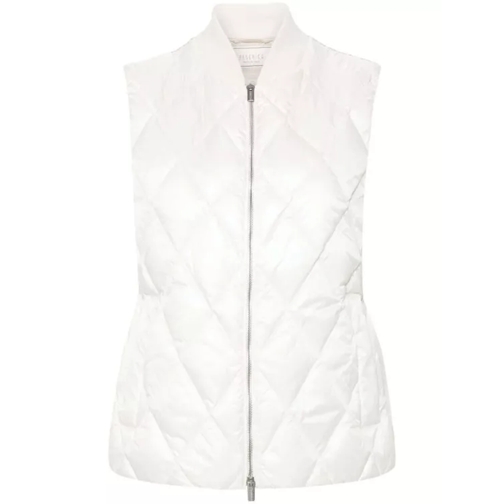 Peserico White Bead-Embellished Puffer Vest White 