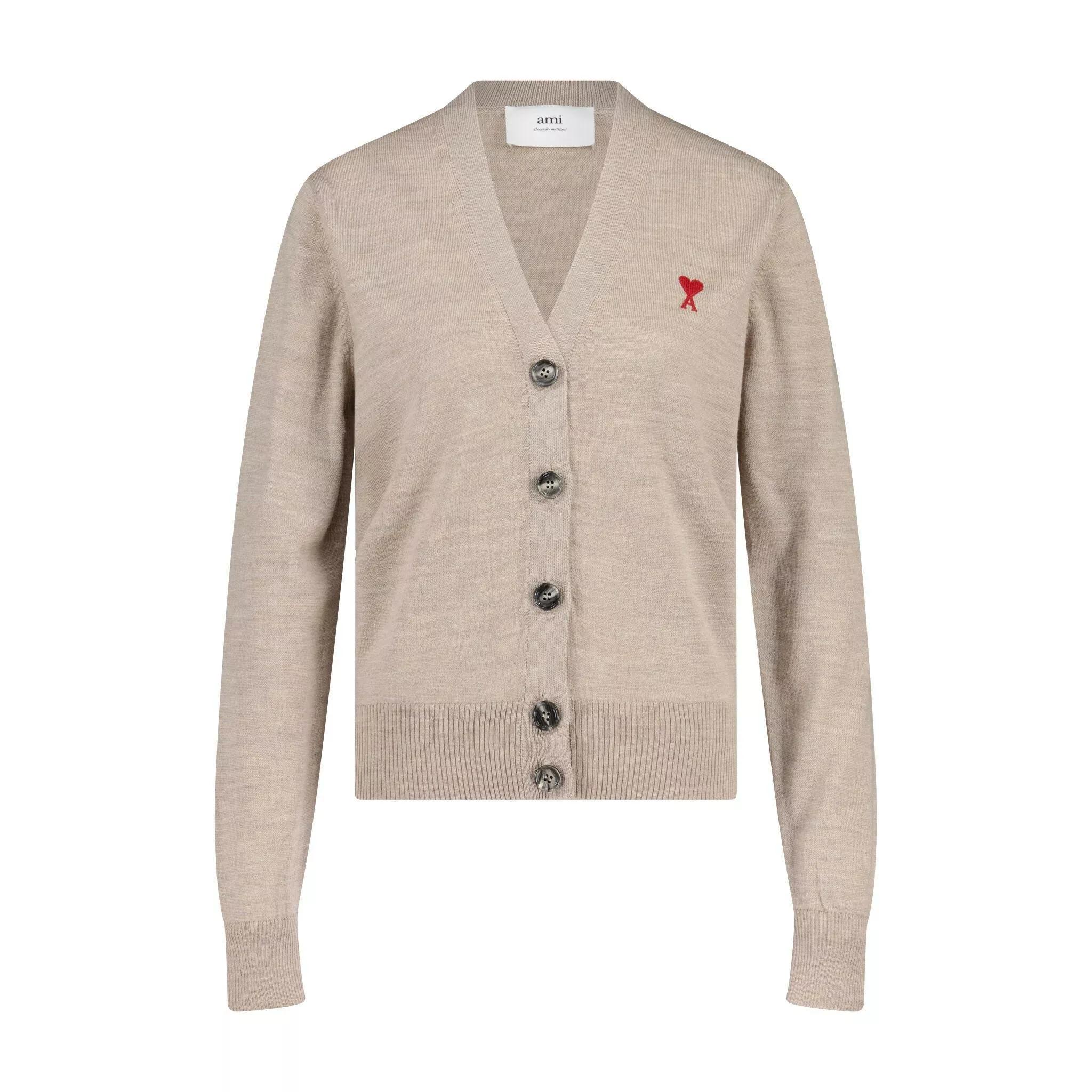 AMI Paris - Strickjacke aus hochwertiger Schurwolle 4770219596 - Größe M -