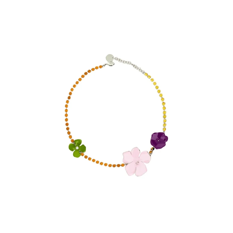 Marni Mittellange Halskette Floral Choker Necklace With Colorful Charms Not Applicable