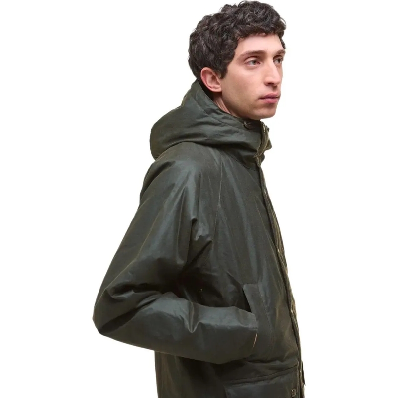 Barbour Parka Bedale Wax Olive Green Parka Green(Image 11)
