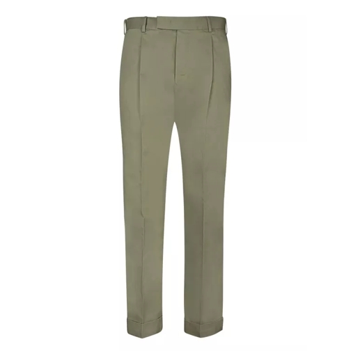 Pt Torino Cotton Trousers Green 