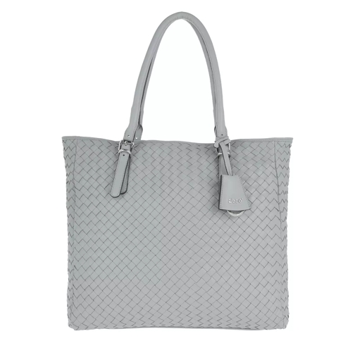 Abro Piuma Braided Shopping Bag Light Grey Tote