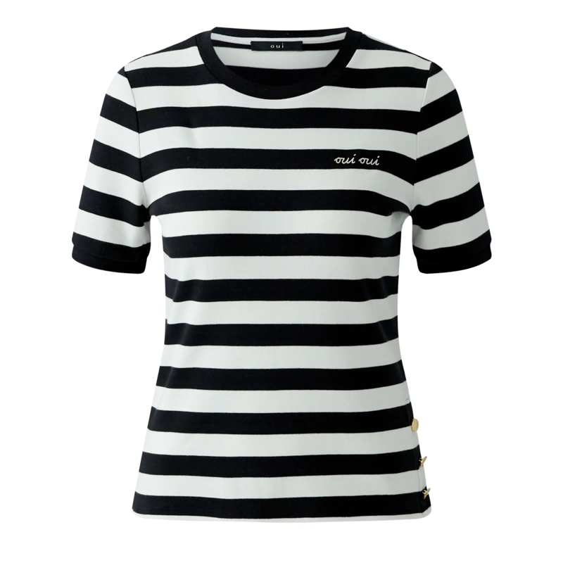 Oui T-Shirt T-Shirt weiss