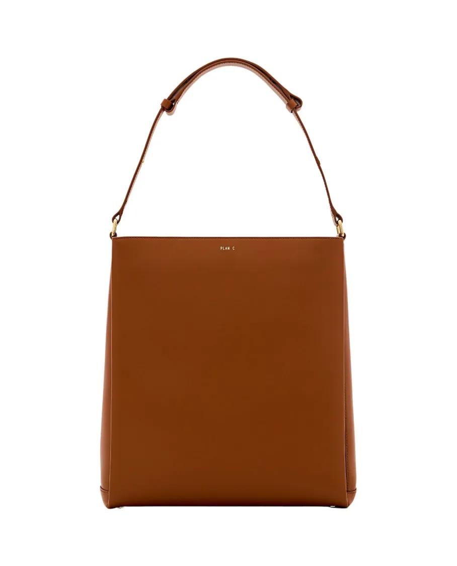 Plan C Tote - Shopper Leather Bag - Gr. unisize - in Braun - für Damen