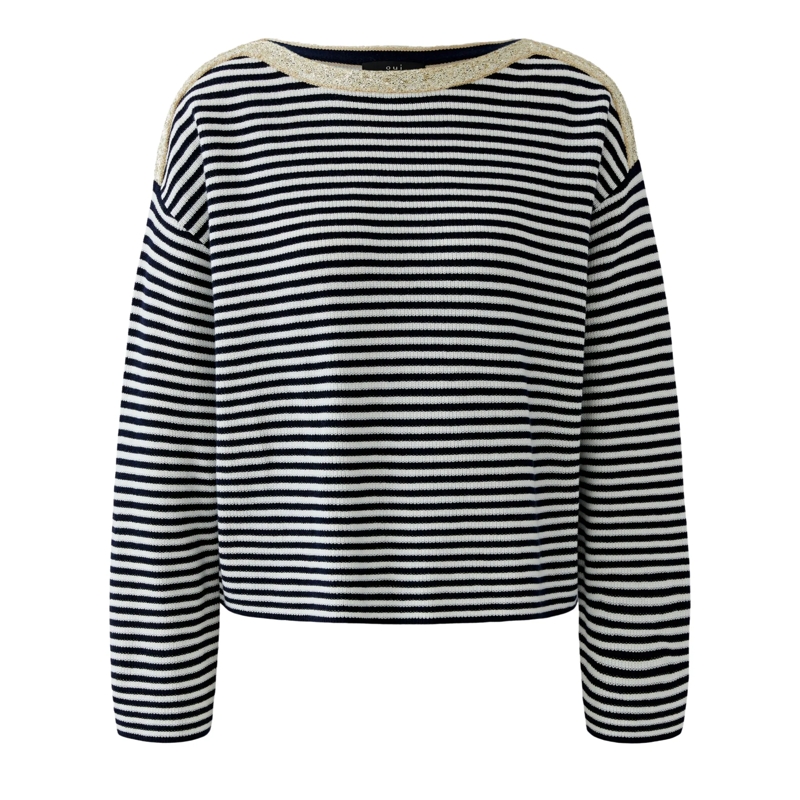 Oui Pullover Pullover dunkel-blau