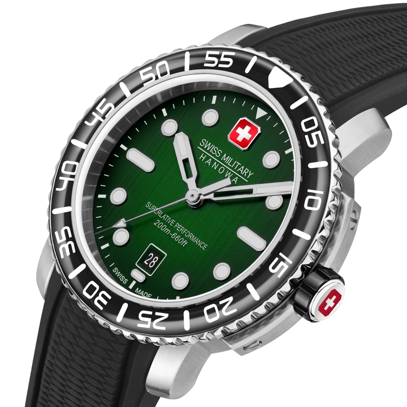 Swiss Military Hanowa Quarzuhr Quarzuhr Black Marlin- Anzeige: 3 Zeiger- Quali schwarz(Image 4)