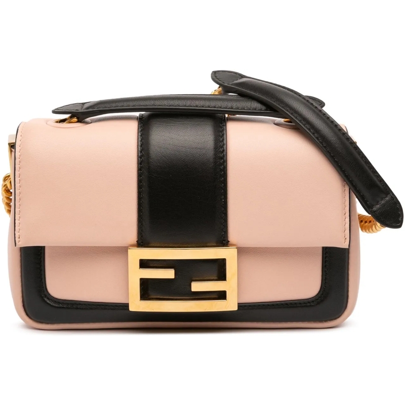 Fendi Sac à bandoulière Mini Bicolor Nappa Apolo Chain Baguette Shoulder B rose