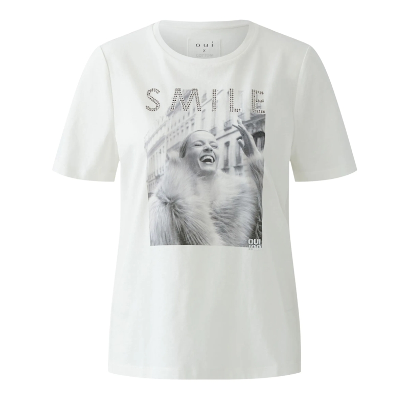 Oui T-Shirt T-Shirt offwhite