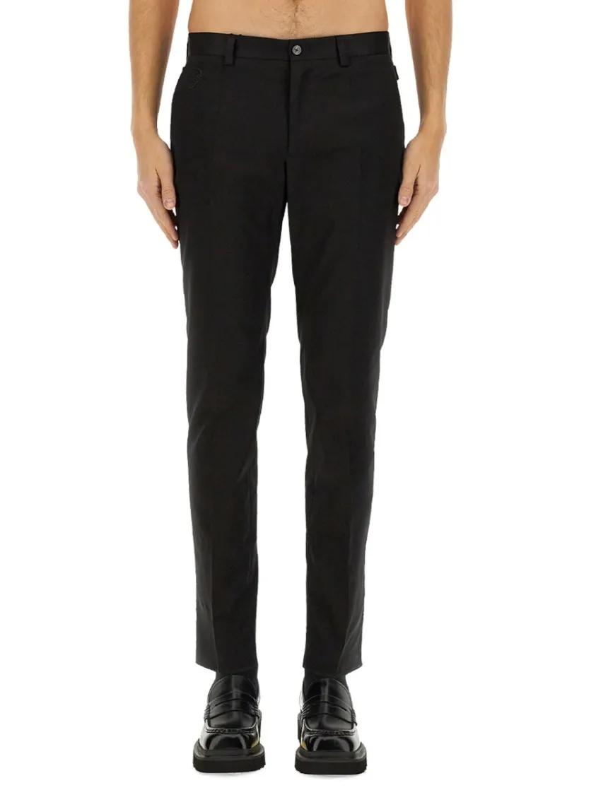 Thumbnail - Dolce&Gabbana - Cotton Tailored Pants - Größe 52 - schwarz