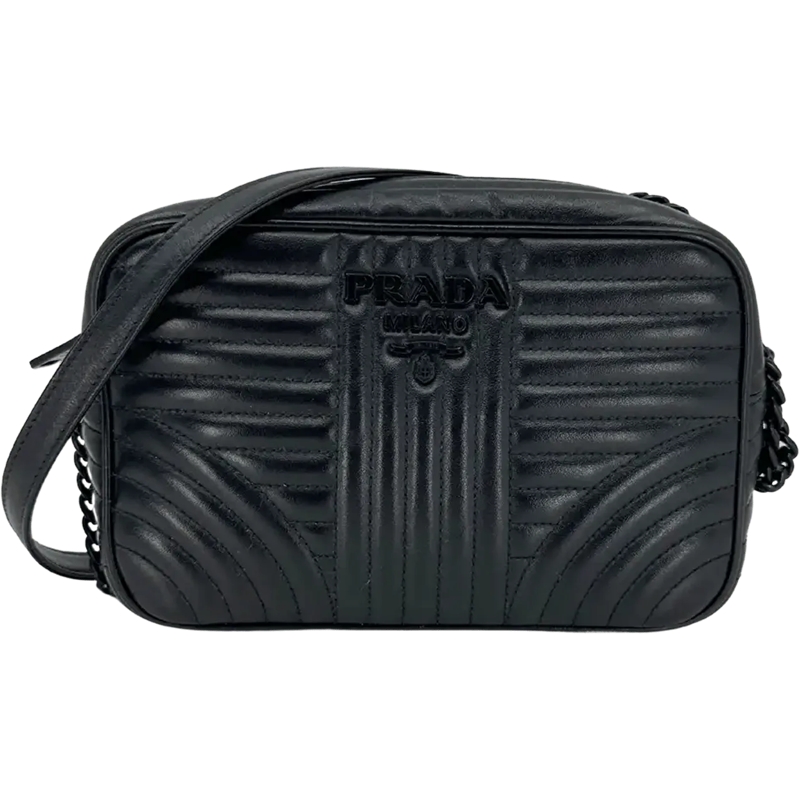 Prada Sac à bandoulière Prada Camera Bag All Black Edition / very good schwarz