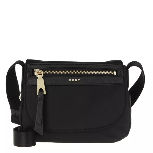 DKNY Cora Flap Crossbody Black Gold Crossbody Bag