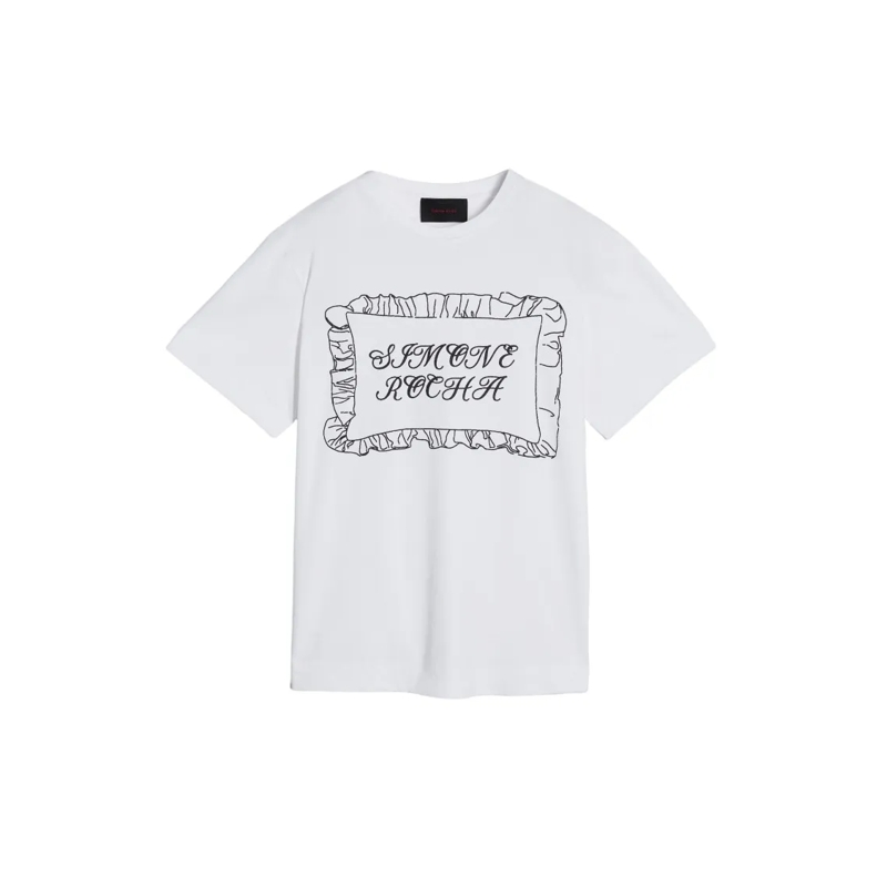 Simone Rocha T-shirt Pillowcase Logo Print T-Shirt White
