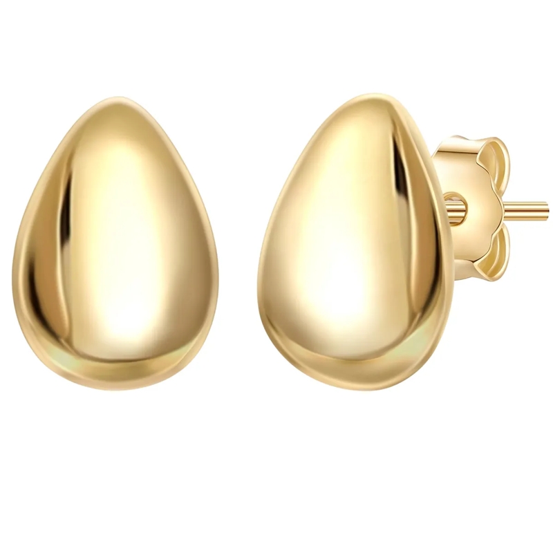 Glanzstücke München Ohrstecker Sterling Silber Ohrstecker Tropfen gold