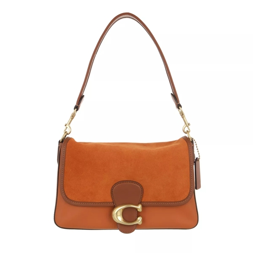 Coach Mixed Leather With Suede Flap Soft Tabby Shoulder  Canyon Multi Crossbodytas