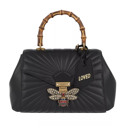 Gucci Queen Margaret Quilted Leather Black/Ruby Axelremsväska
