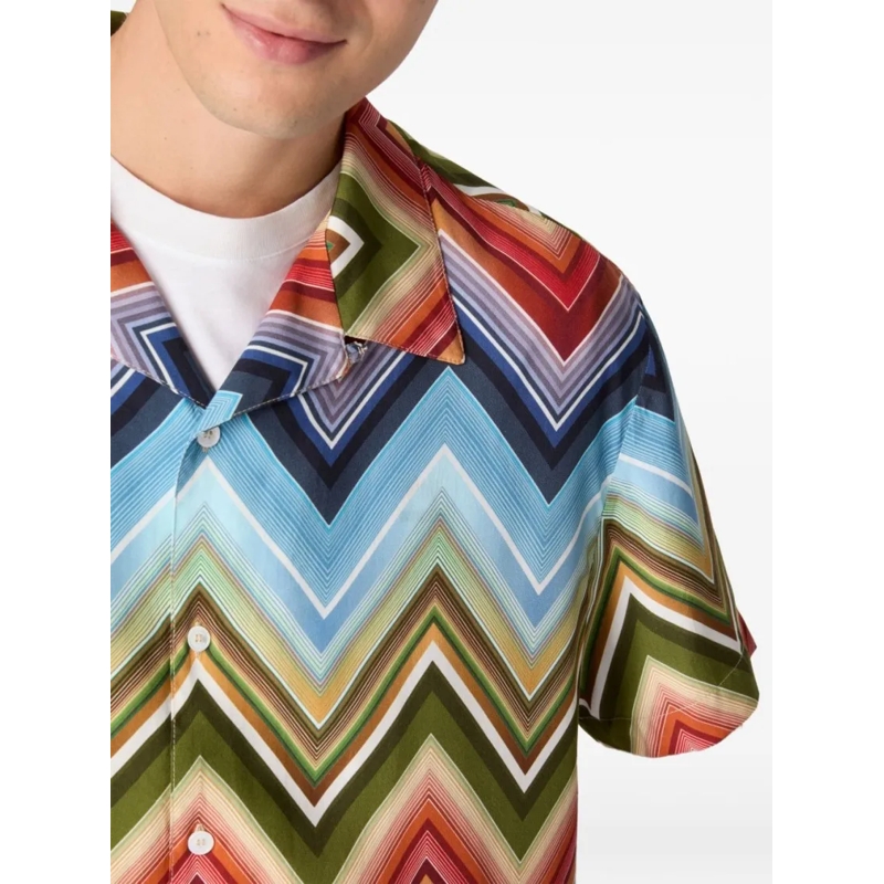 Missoni Overhemd Short-Sleeved Casual Shirt Neutrals(Image 7)