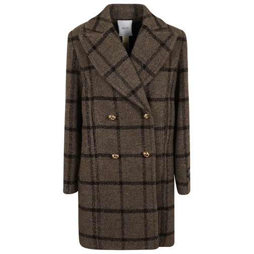 Patou  Soft Tailored Coat Brown