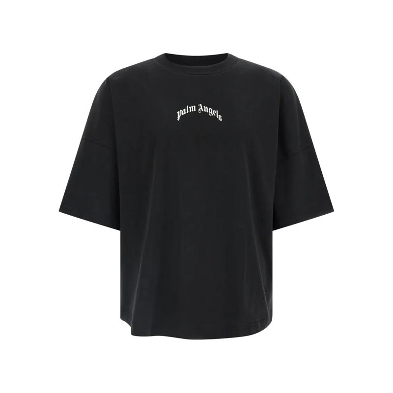 Palm Angels T-Shirt 'Back Curved Logo' T-Shirt Black
