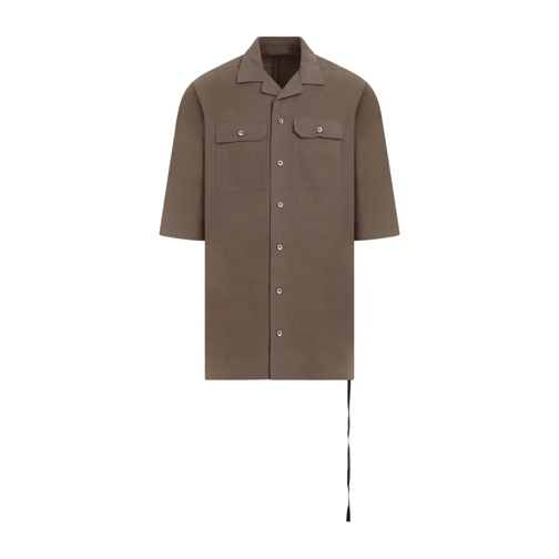 Rick Owens Hemden Magnum Tommy Brown Cotton Shirt Brown