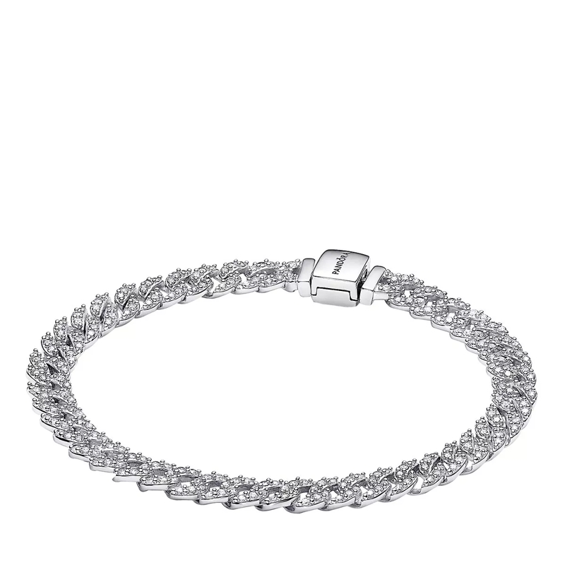 Pandora Bracelet Sterling silver pavé bracelet withcubic zirconia Clear
