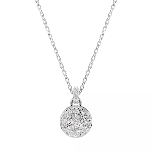 Swarovski Meteora pendant, Rhodium plated White Medium Necklace