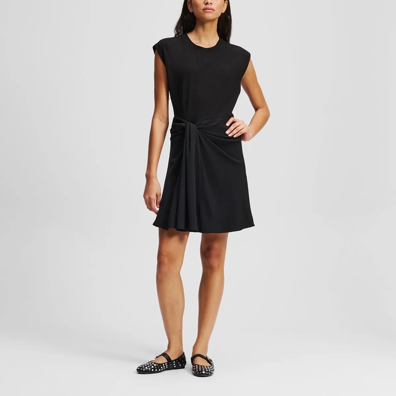 Karl Lagerfeld Kleid KLEID AUS MISCHGEWEBE schwarz (Image 3)