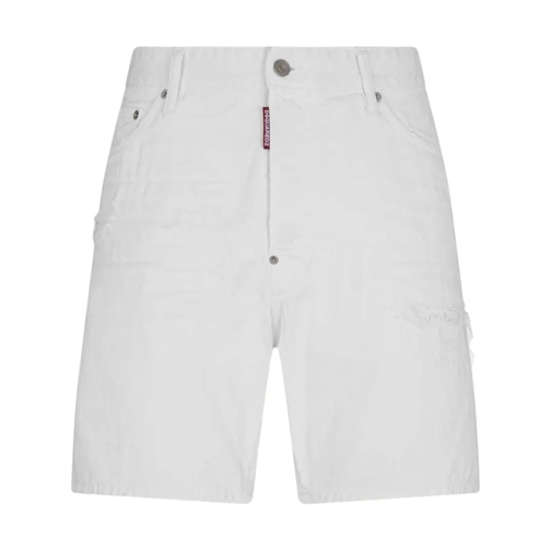 Dsquared2 Legere Shorts White Bull Denim Shorts White