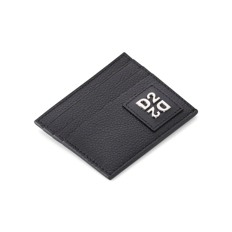Dsquared2 Geldbörse Kartenetui Upside Down aus Leder schwarz(Image 3)