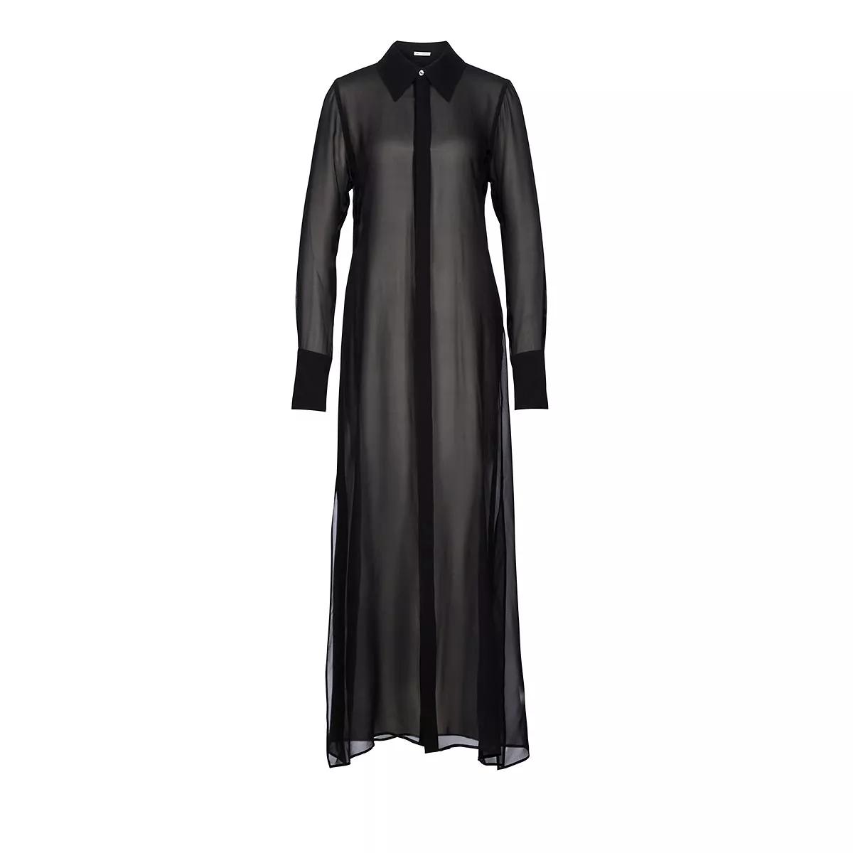 AMI Paris - ROBE LONGUE COL CHEMISE - Größe F44 - schwarz