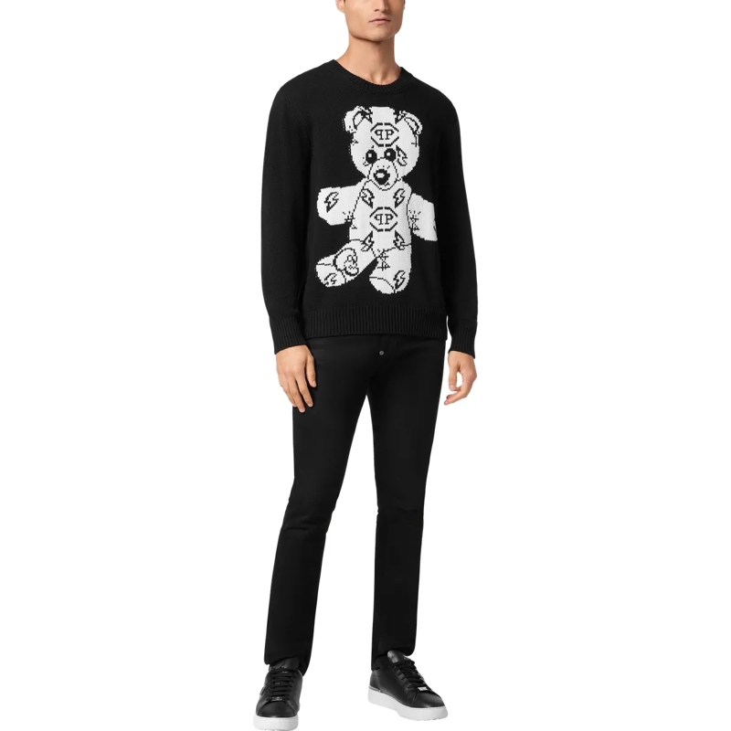 Philipp Plein  Rundhalspullover Teddy schwarz(Image 5)