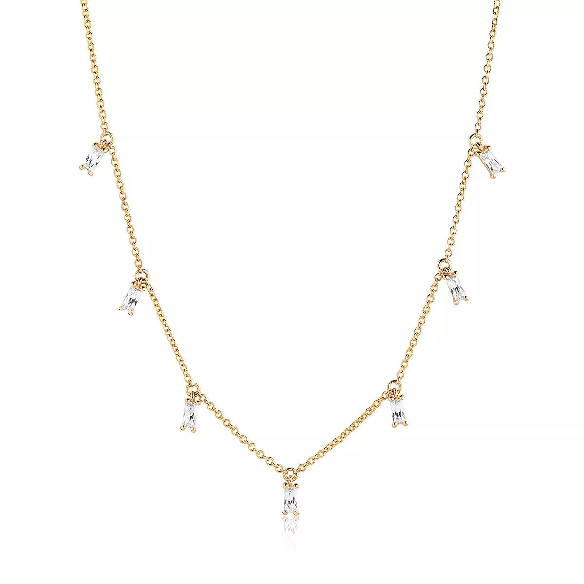 Sif Jakobs Jewellery Princess Baguette Necklace Gold Medium Necklace