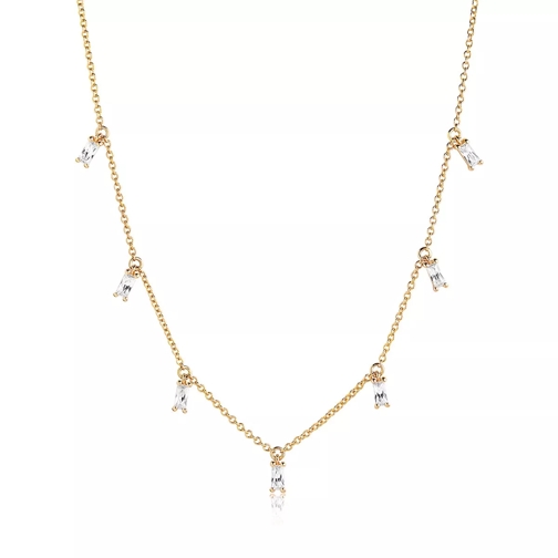 Sif Jakobs Jewellery Princess Baguette Necklace Gold Collier moyen