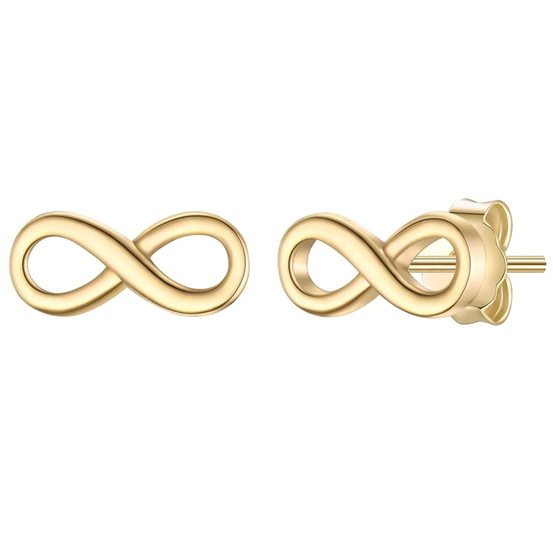 Glanzstücke München Ohrstecker Sterling Silber Ohrstecker Infinity gold