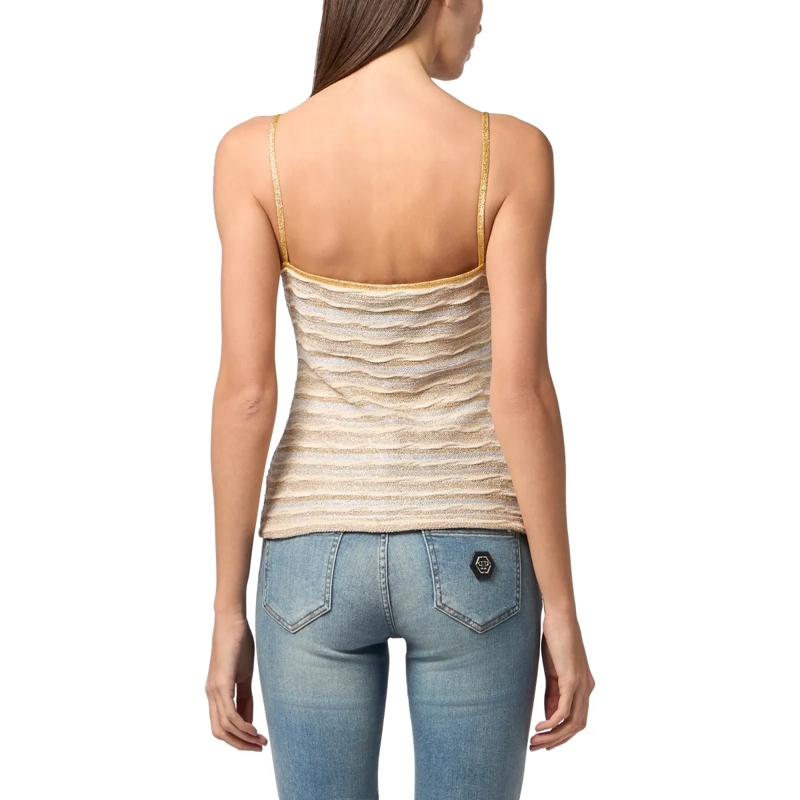 Philipp Plein Gestricktes Oberteil Knitted Tank Top weiss(Image 2)