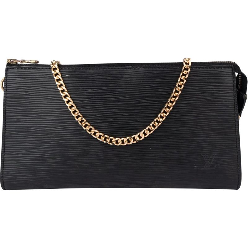 Louis Vuitton Tote Louis Vuitton Noir Epi Leather Pochette Accessoire schwarz
