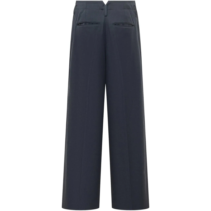 Kenzo Hose Pantaloni a Gamba Ampia con Piega Frontale dunkelgrau(Image 2)