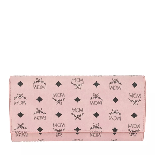 MCM Visetos Original Flap Wallet Large Soft Pink Portemonnaie mit Überschlag