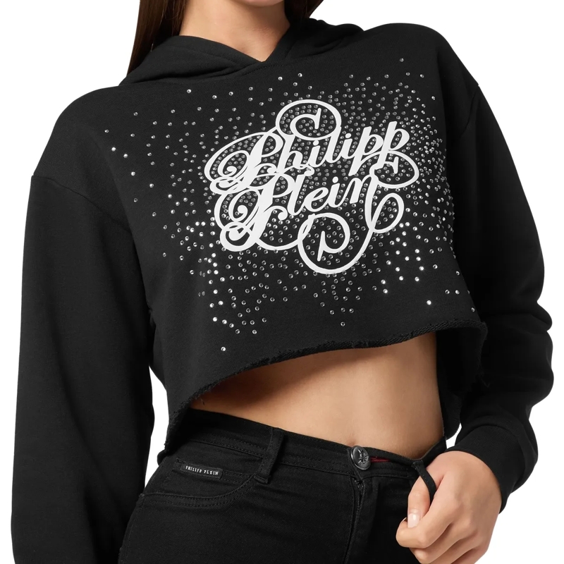 Philipp Plein Top Kapuzen-Sweatshirt Verziert schwarz(Image 5)